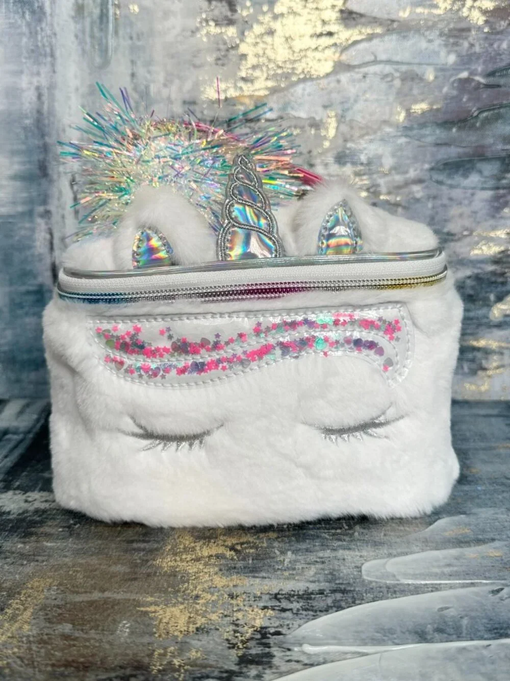 Shiny Unicorn Makeup Bag
